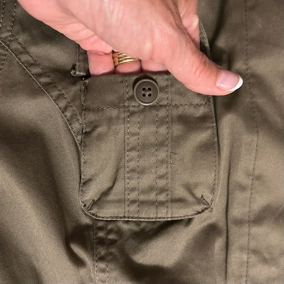 Jacob 100% Cotton Olive Green Field Jacket Women’s Size 9/10 Modern Utility - Picture 9 of 10